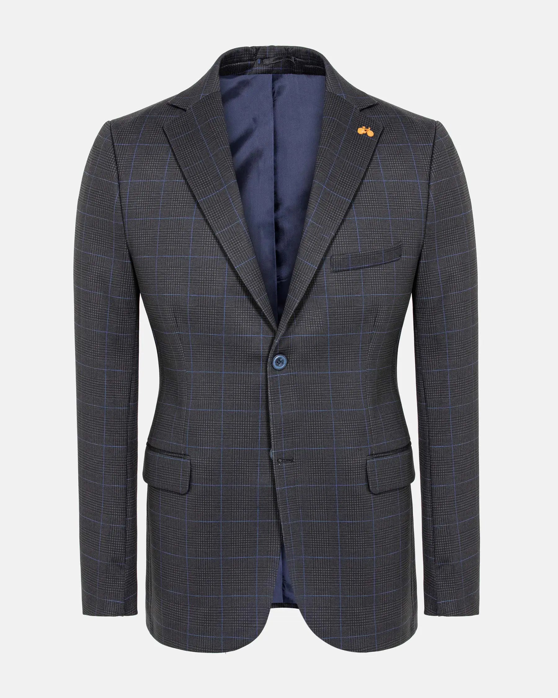 Archer Checkered Indigo Navy Blazer 60