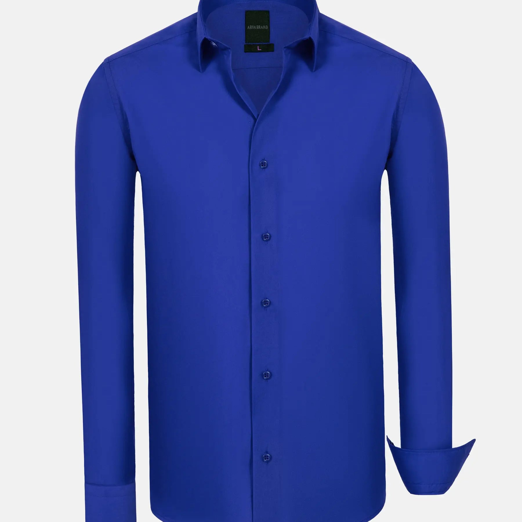 Leira Solid Royal Blue Long Sleeve Shirt 6XL