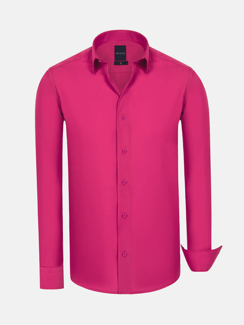 Leira Solid Fuchsia Long Sleeve Shirt
