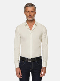 Leira Solid Light Off White Long Sleeve Shirt 6XL