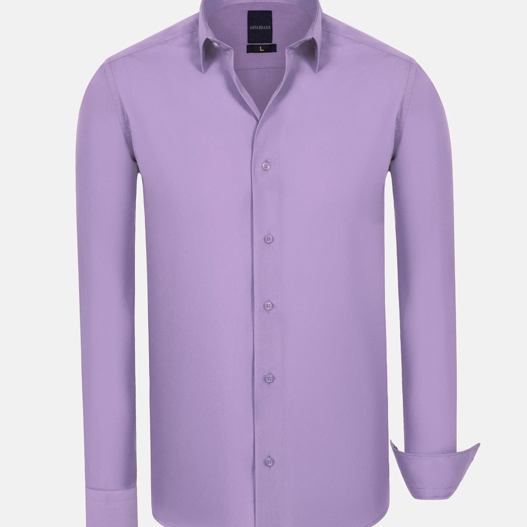 Leira Solid Lilac Long Sleeve Shirt 6XL