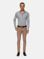 Leira Solid Grey Long Sleeve Shirt 6XL