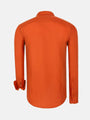 Leira Solid Dark Orange Long Sleeve Shirt 6XL