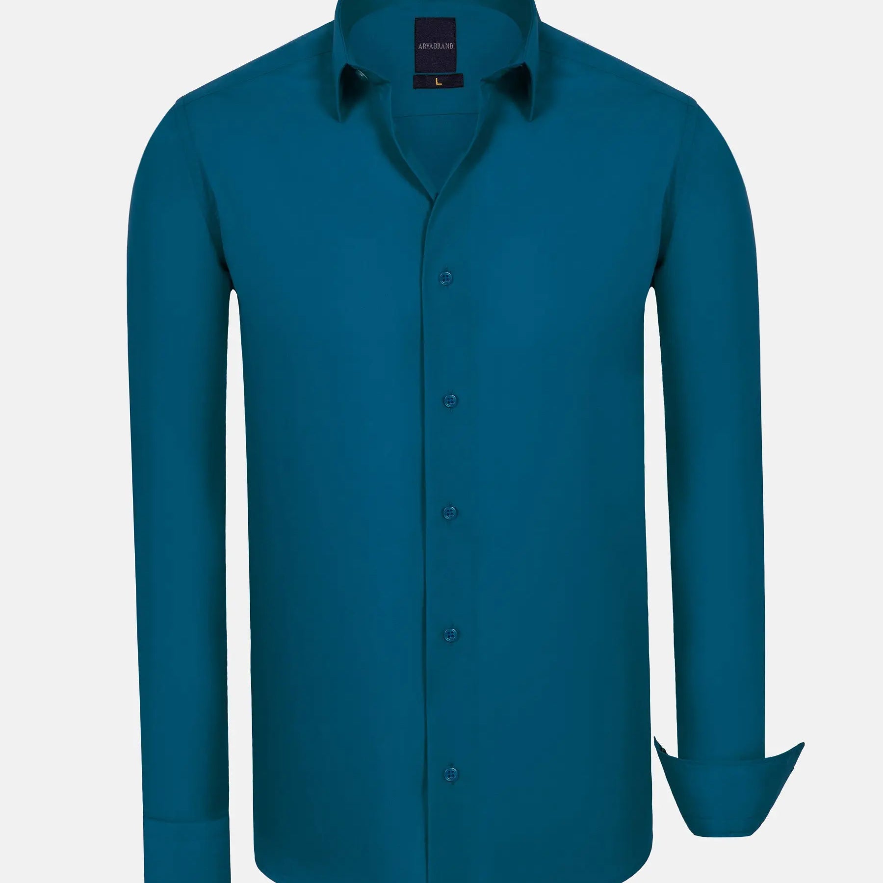 Leira Solid Petrol Long Sleeve Shirt 6XL