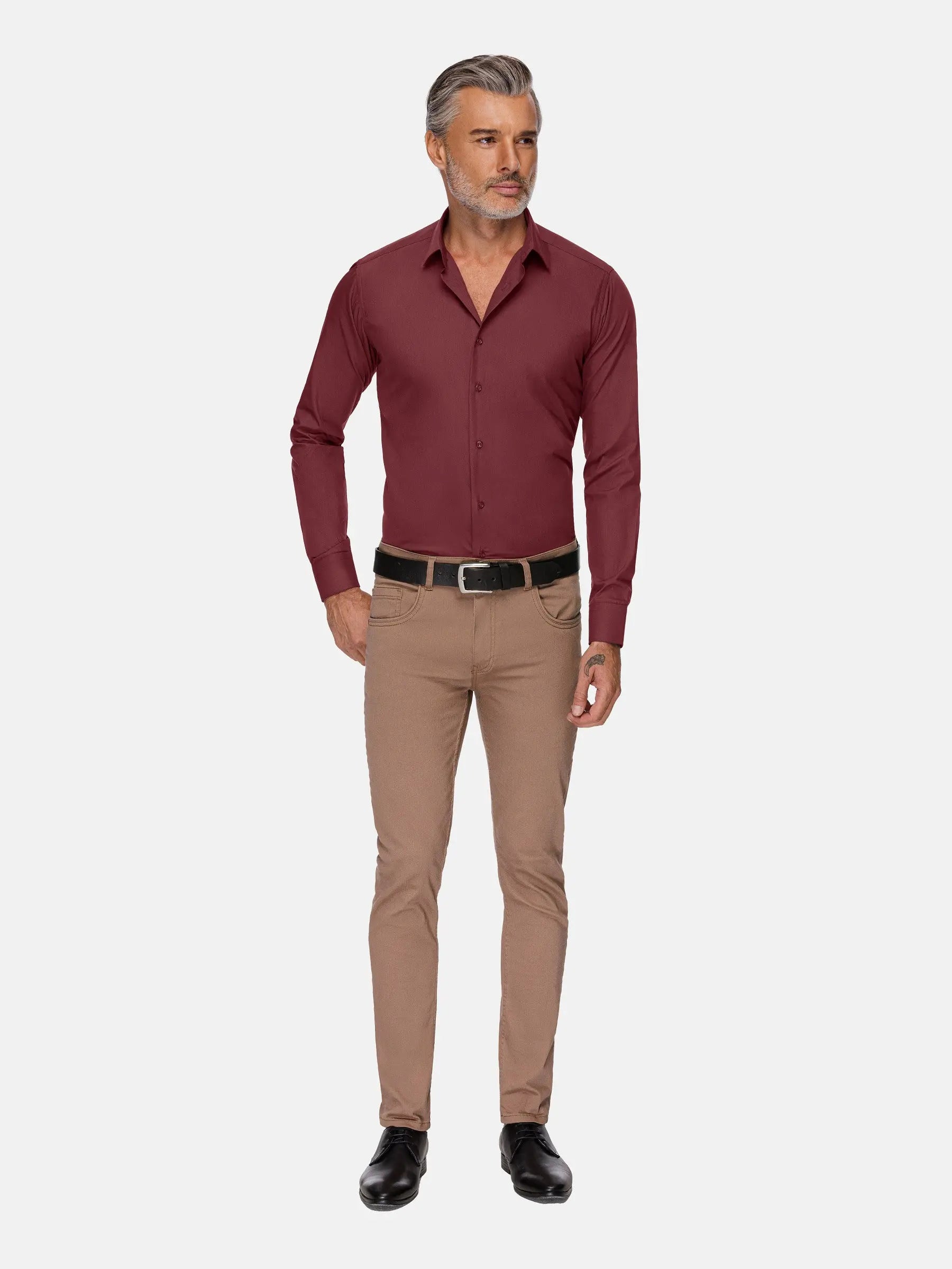 dark red dress shirt long sleeve mens luxury red satin dress shirt long sleeve button