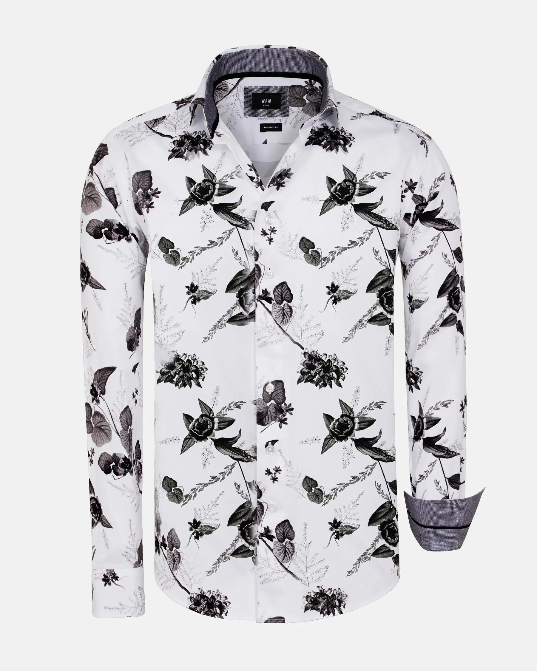 Oasis White Floral Print Long Sleeve Shirt 6XL