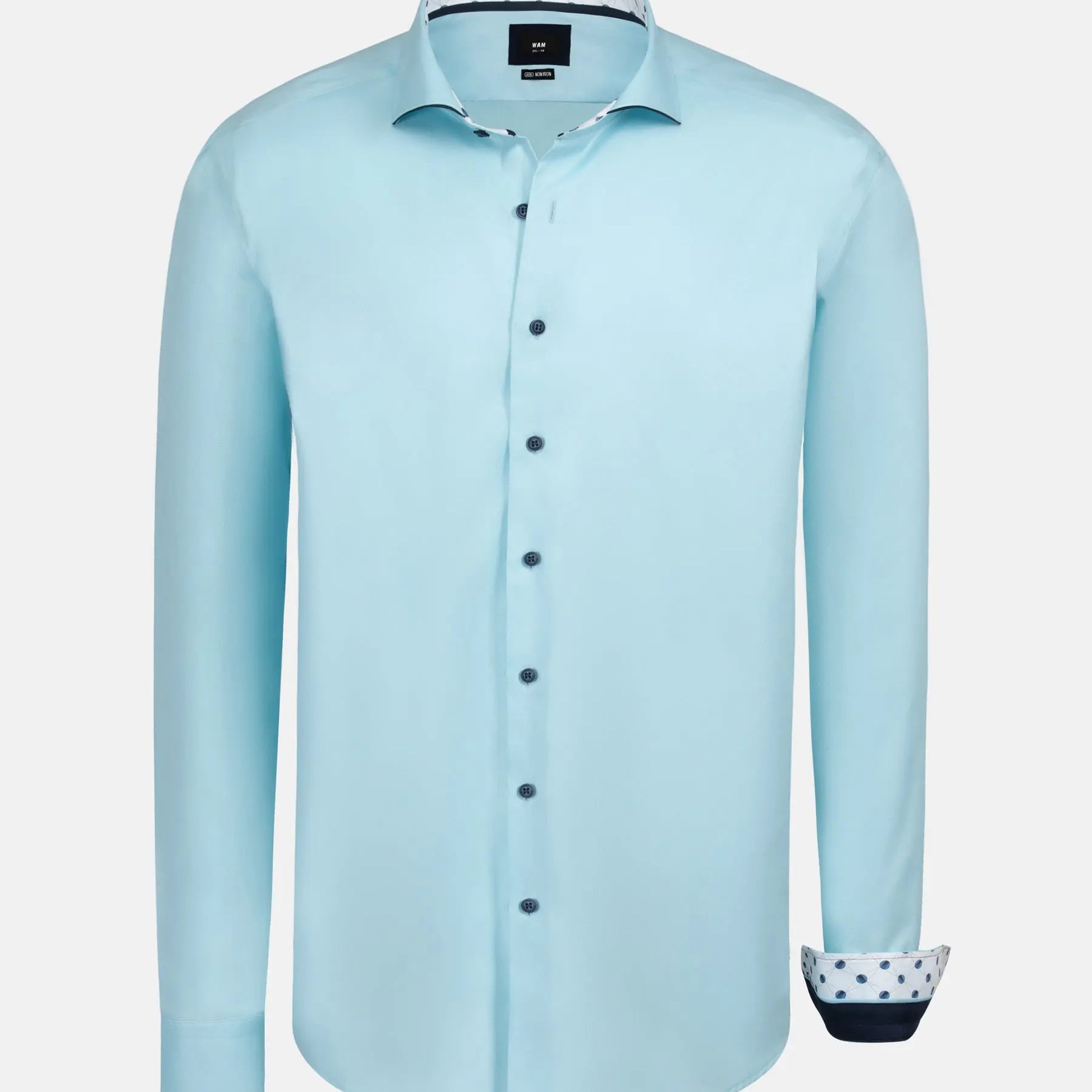 Mykonos Solid Light Turquoise Shirt Long Sleeve 6XL