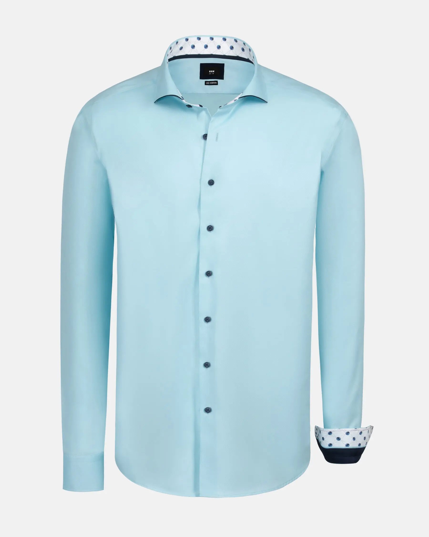 Mykonos Solid Light Turquoise Shirt Long Sleeve 6XL