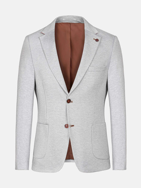 Blazer Uomo In Lino Slim Fit Icegrey — Giacca Elegante Due Bottoni, Per Occasioni Formali E Casual
