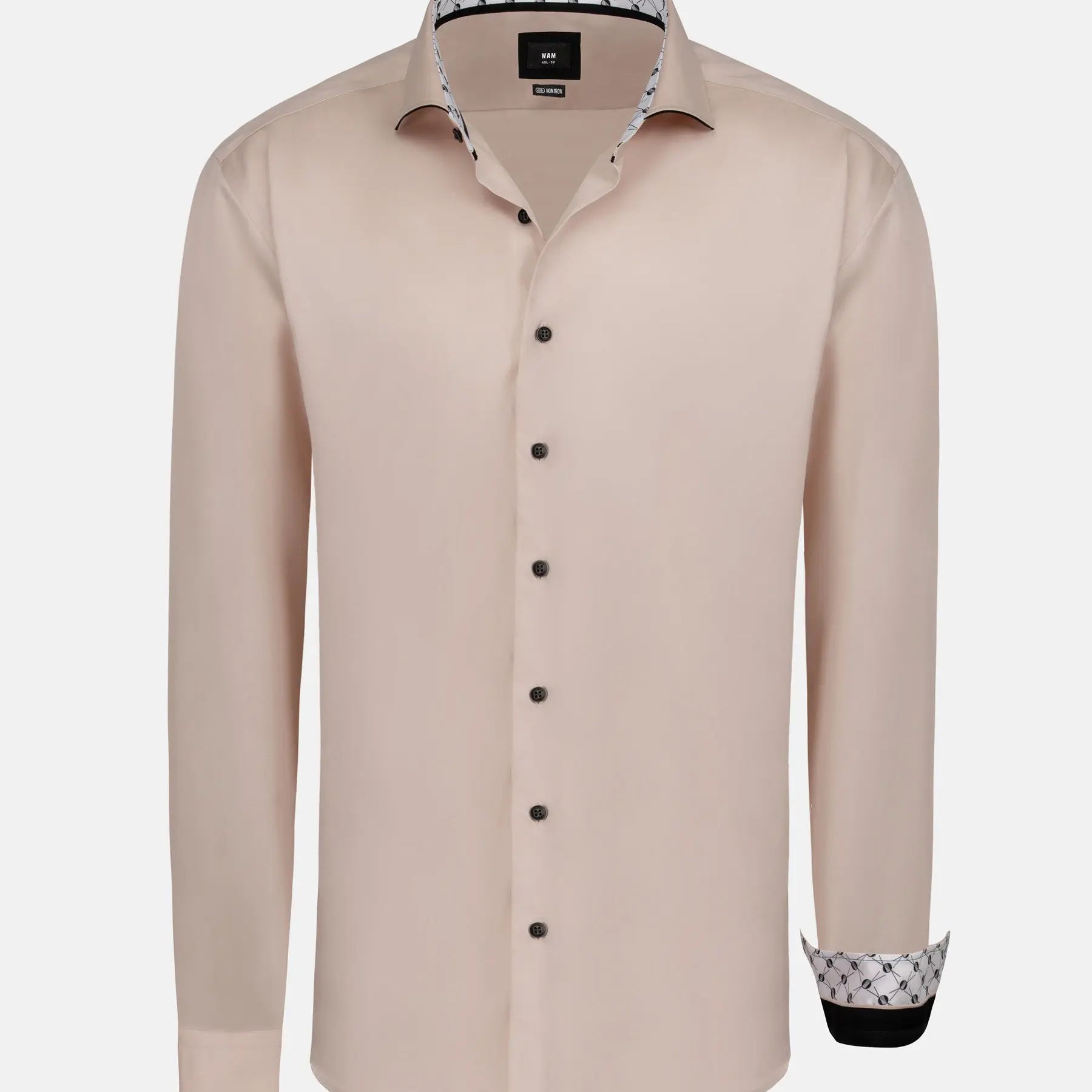 Vercelli Solid Light Pink Shirt Long Sleeve 6XL