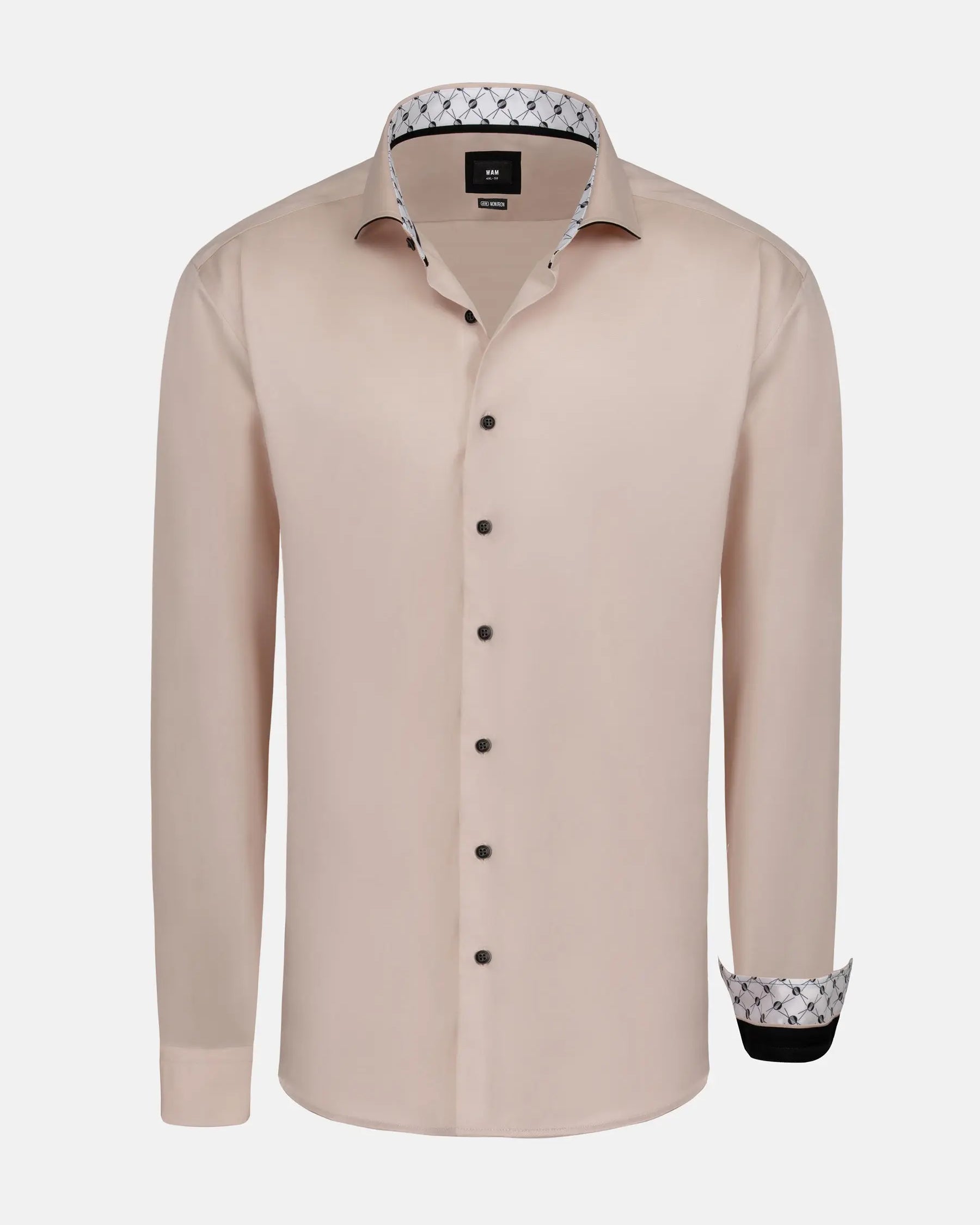 Vercelli Solid Light Pink Shirt Long Sleeve 6XL