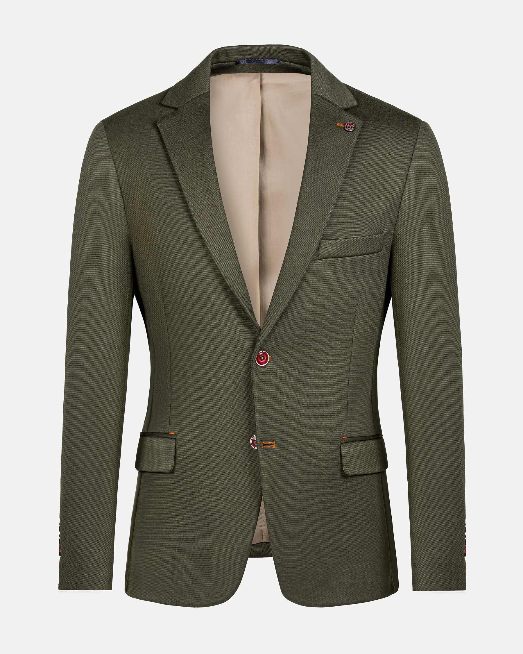 Relaxed Slim Fit Monarch Khaki Blazer 62