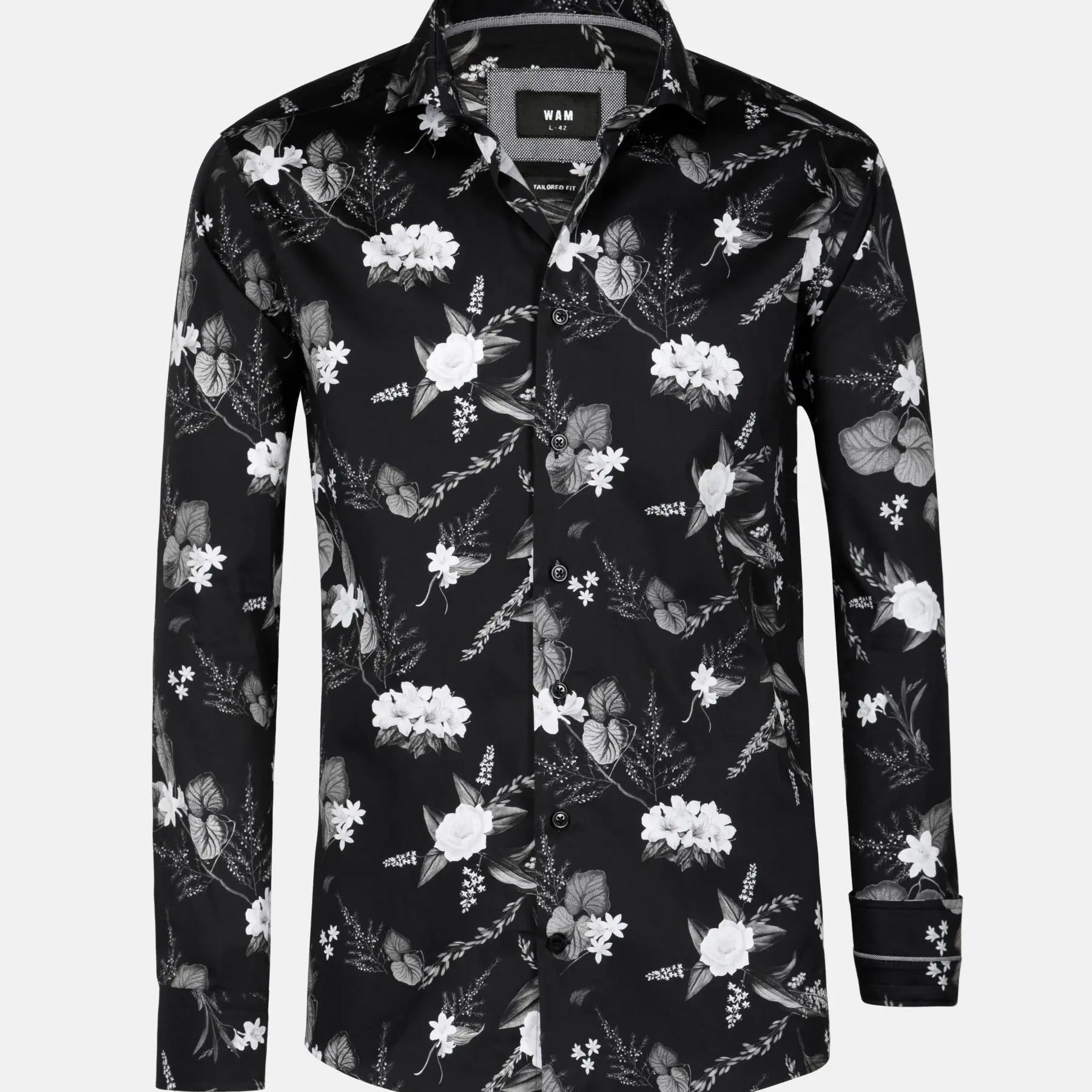 Astoria Floral Black Long Sleeve Shirt 6XL