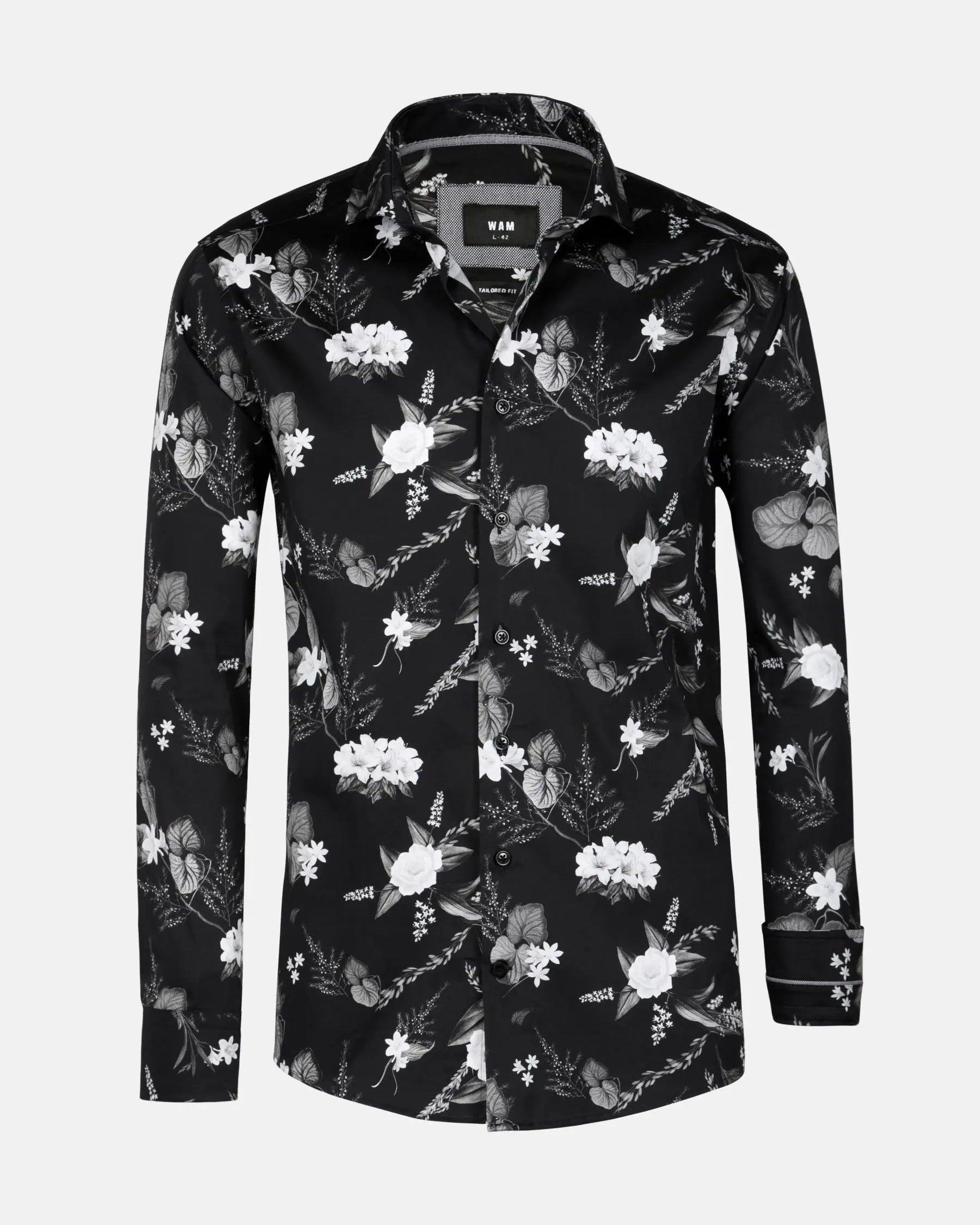 Astoria Floral Black Long Sleeve Shirt 6XL