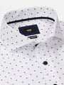 Verdantia Coffee Bean Pattern White Long Sleeve Shirt 6XL