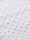 Close-up of white shirt fabric with navy and brown mini-dot pattern in herringbone texture – Wam Denim.