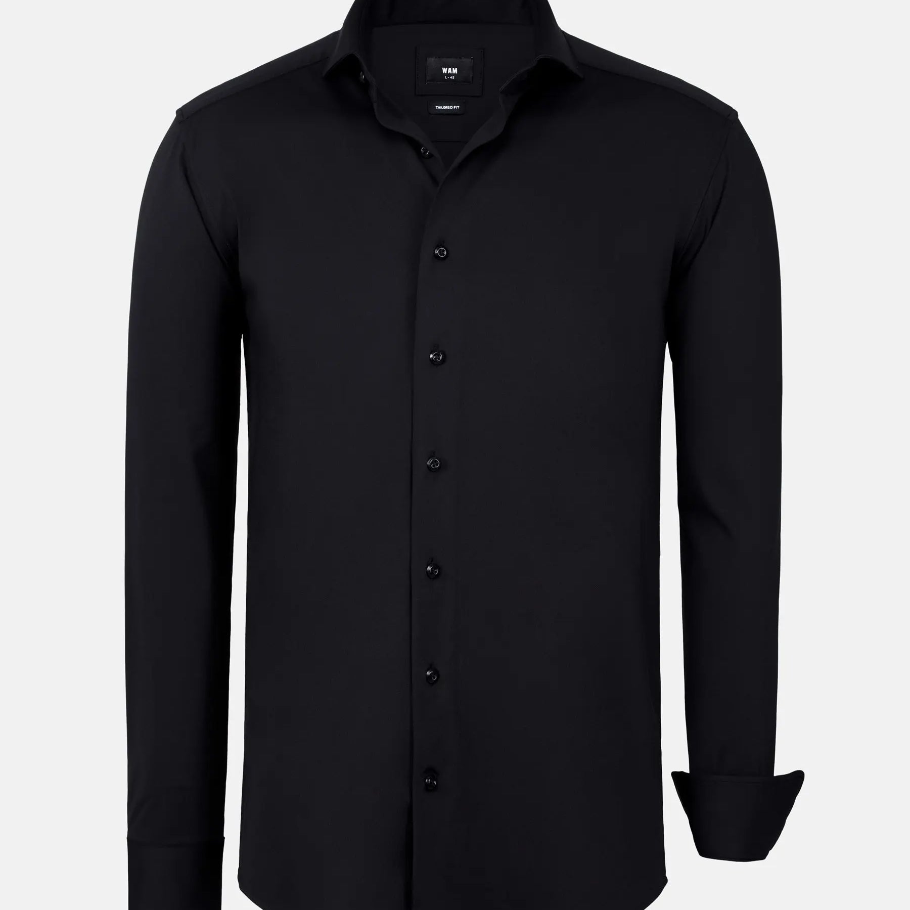 Everest Stretched Black Long Sleeve Shirt 6XL