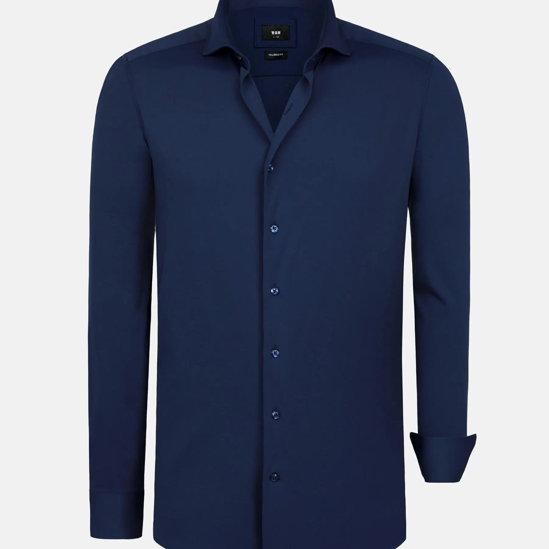 Everest Stretched Navy Long Sleeve Shirt 6XL