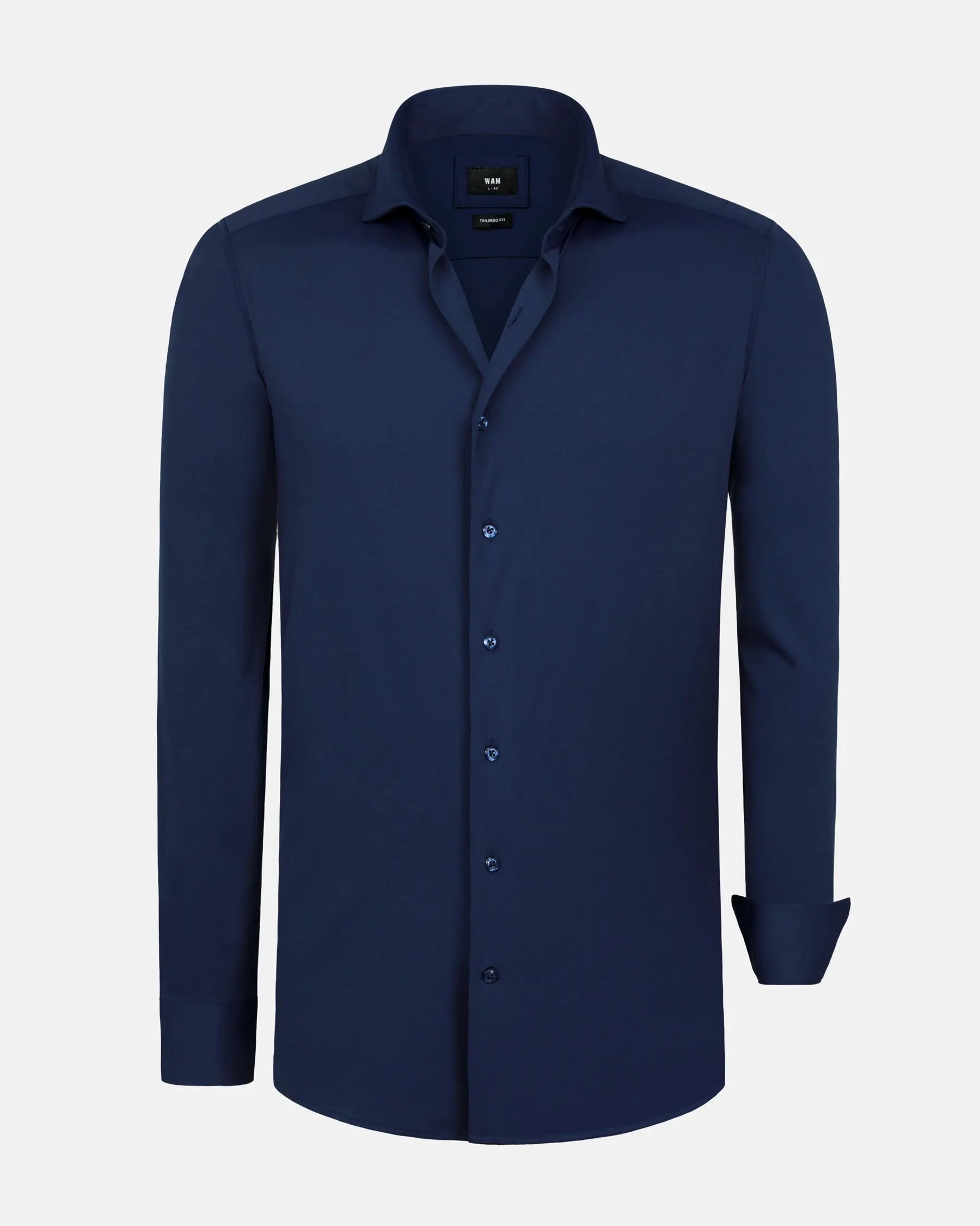 Everest Stretched Navy Long Sleeve Shirt 6XL