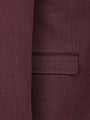 Red Wood Wide Lapel Dark Red Blk Suit Blazer 60
