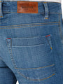 Carinal Mini Check Slim Fit Navy Jeans 40-32
