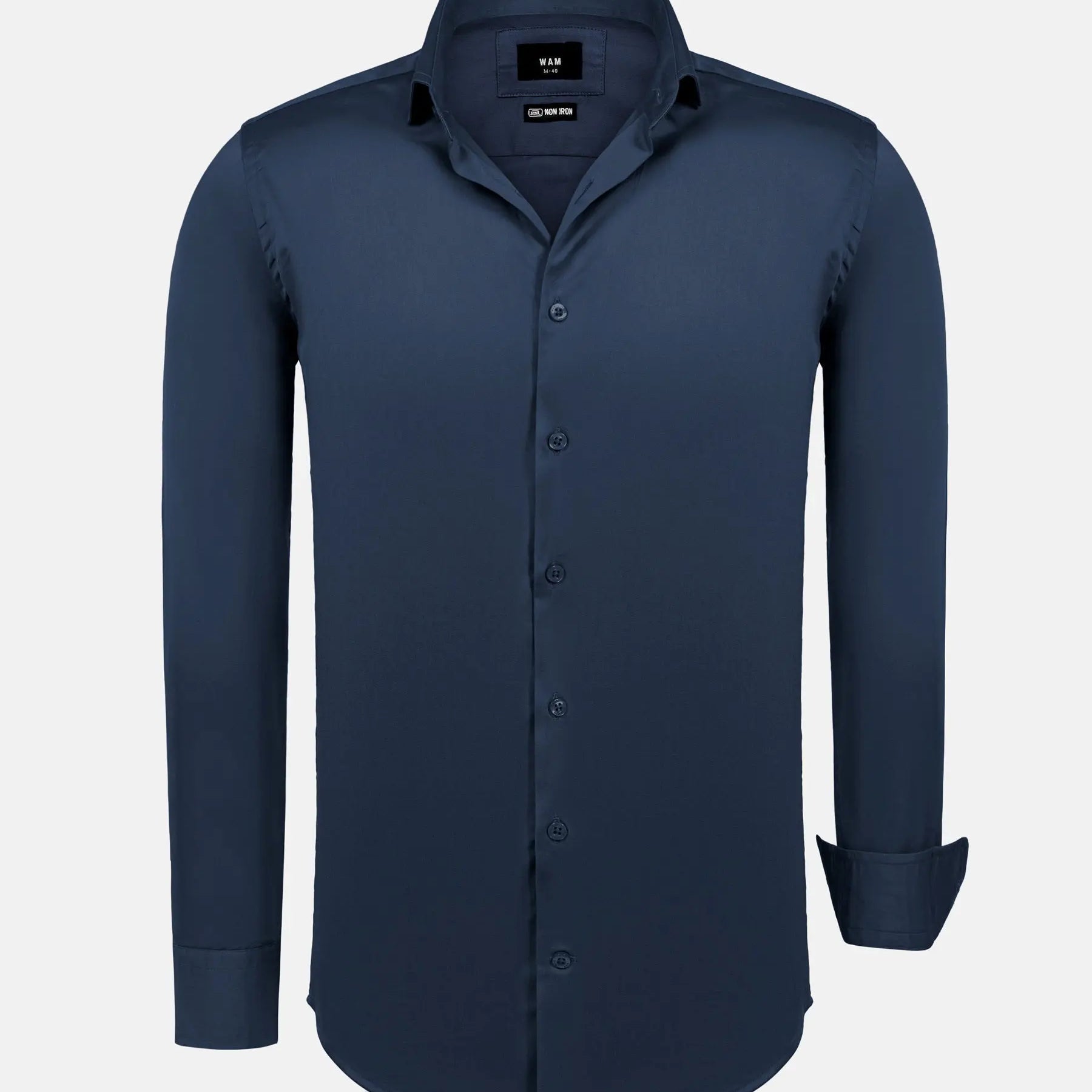 William Navy Slim Fit Mena Cotton Shirt 6XL