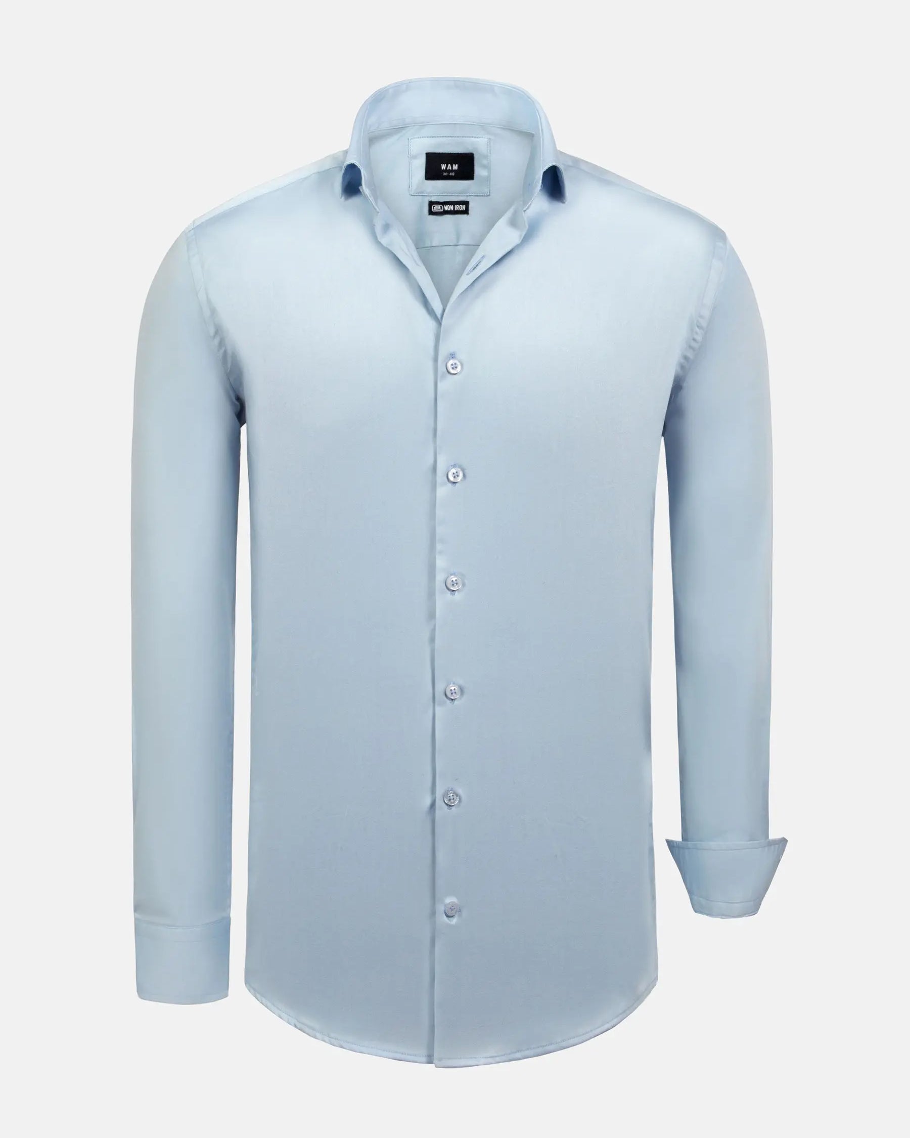 William Blue Slim Fit Mena Cotton Shirt 6XL