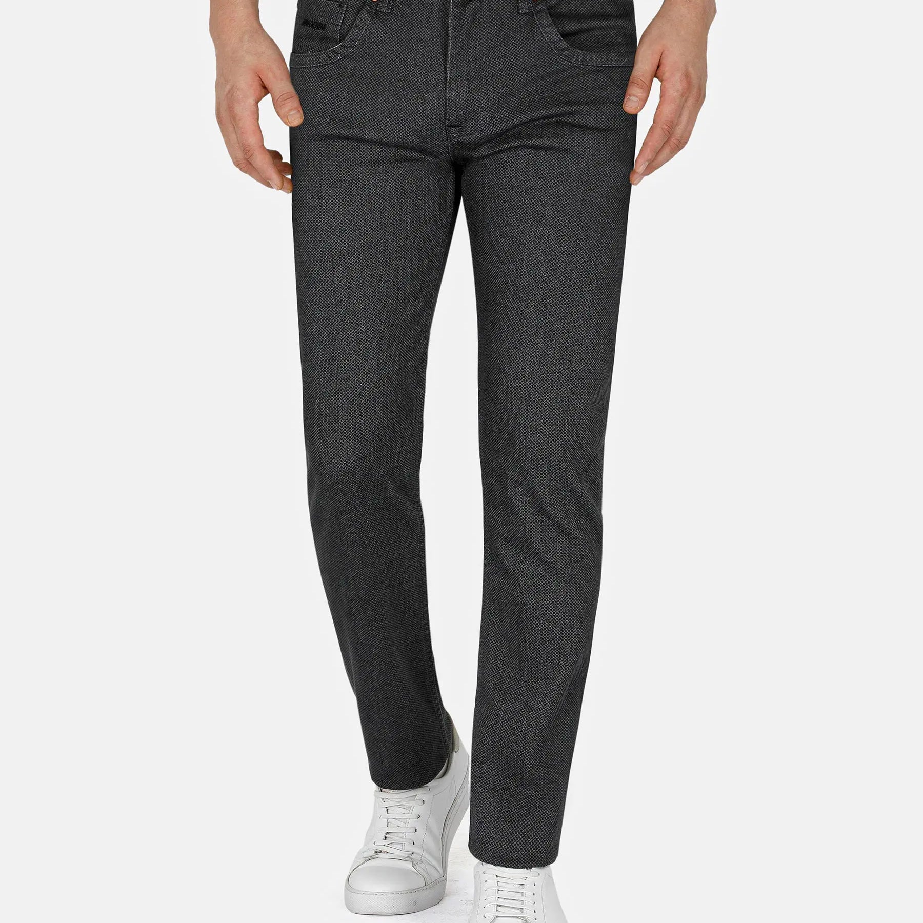 Twilight Mini Check Slim Fit Anthrite Jeans 40-32