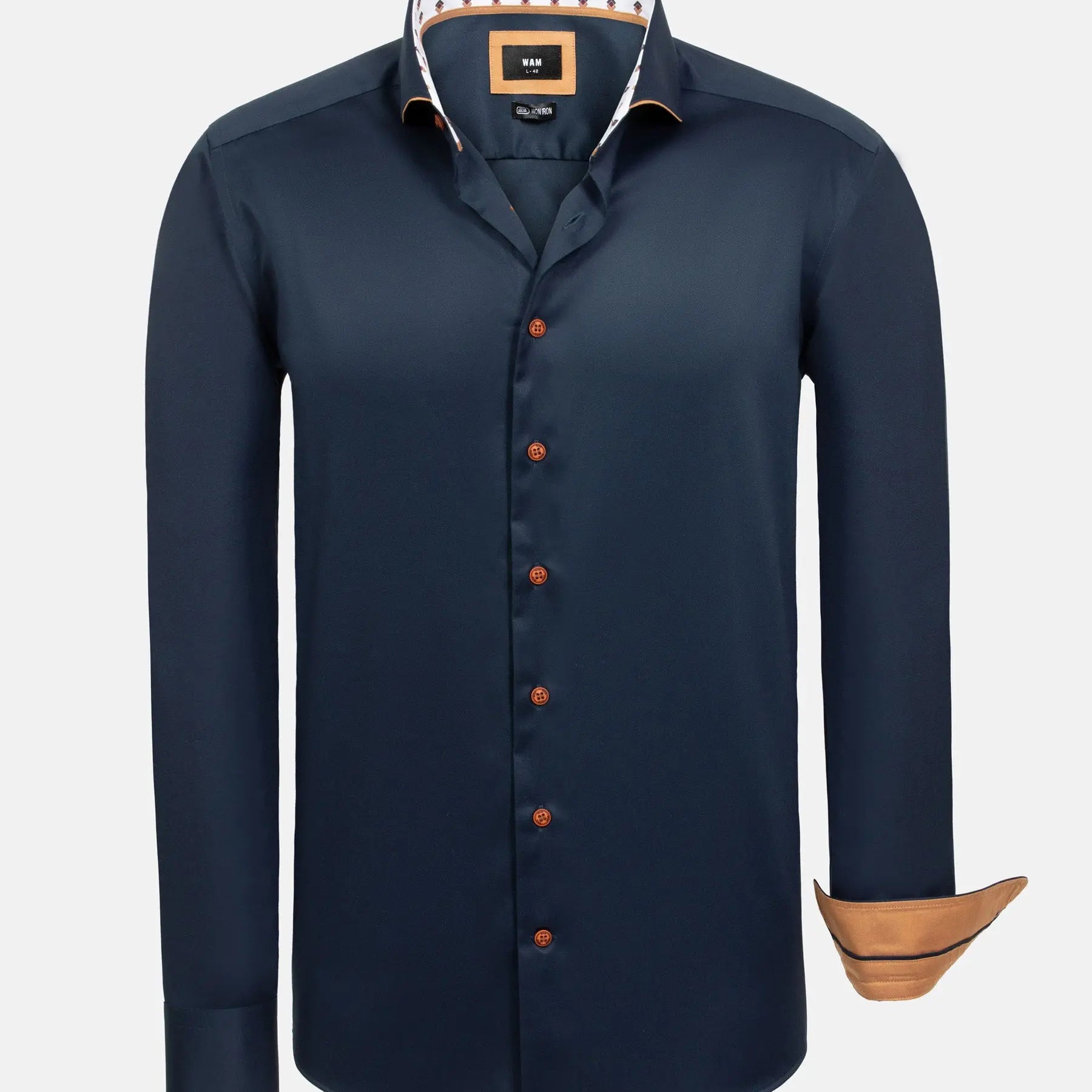 Renzo Navy Non-Iron Business Shirt 6XL