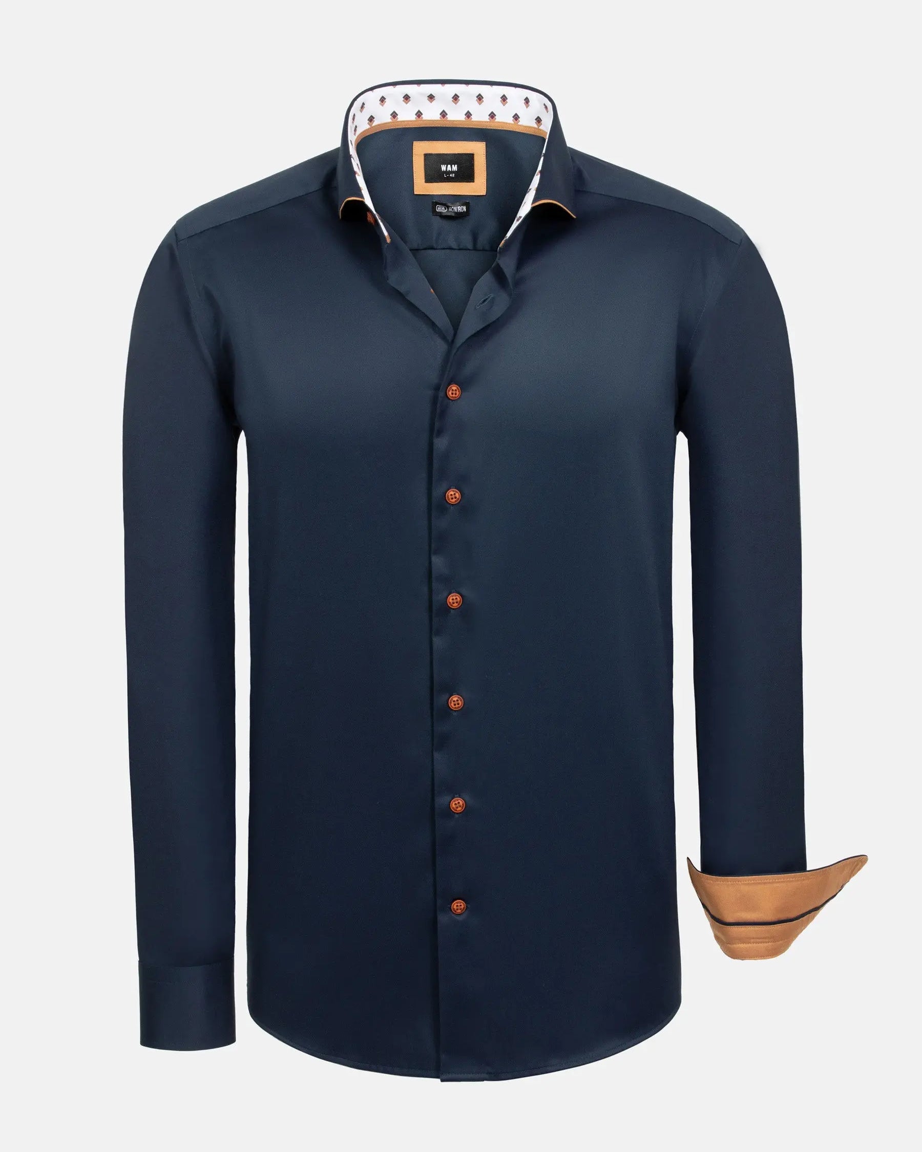 Renzo Navy Non-Iron Business Shirt 6XL