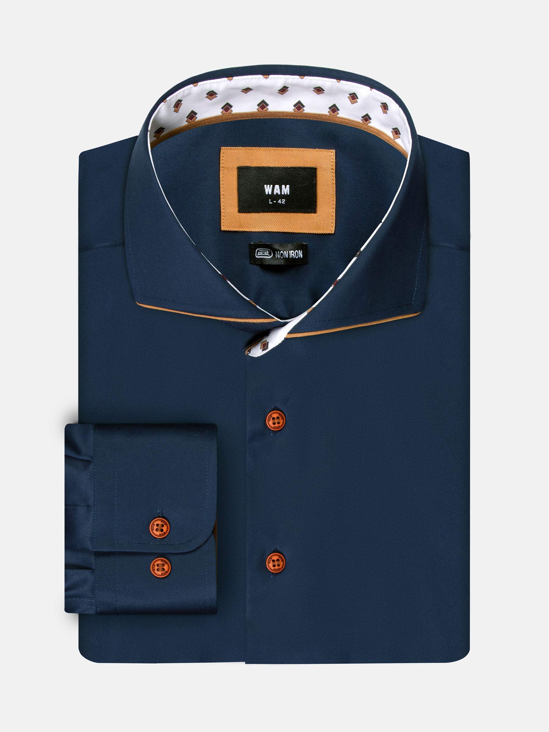 The Renzo Non Iron Navy Shirt – Wam Denim The Renzo Non Iron Navy Shirt – Wam Denim