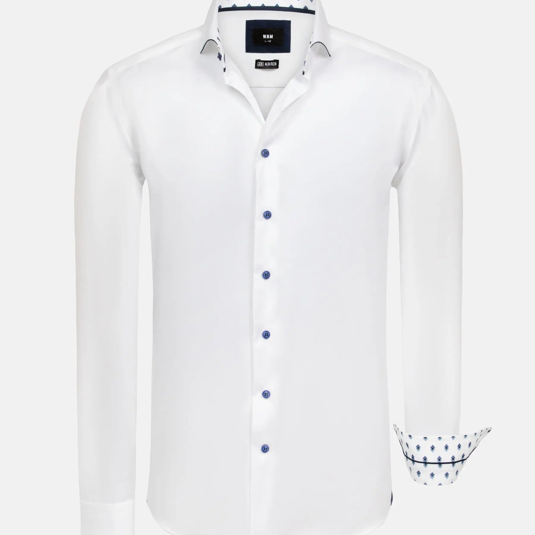 Cassio White Non-Iron Business Shirt 6XL