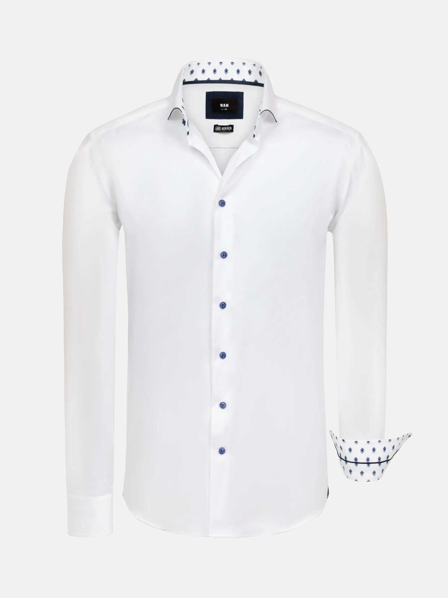 Cassio White Non-Iron Business Shirt 6XL