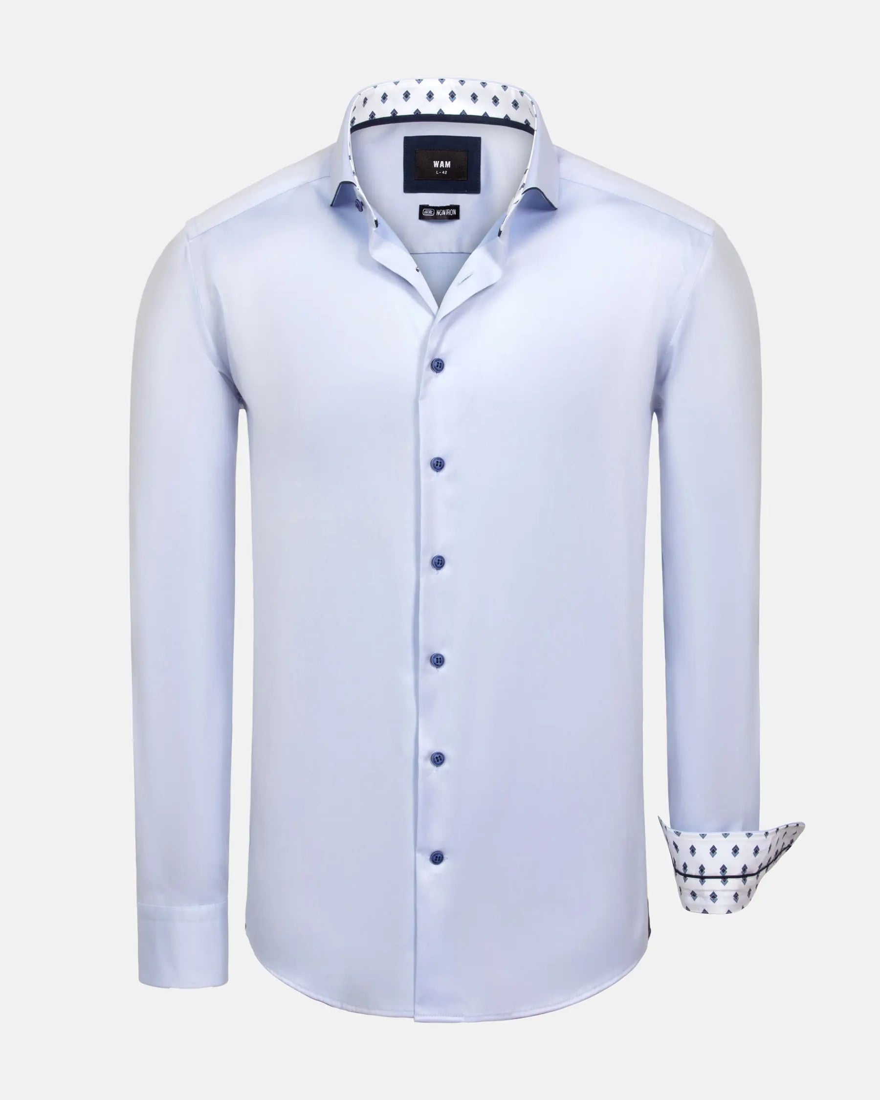 Cassio Light Blue Non-Iron Business Shirt 6XL