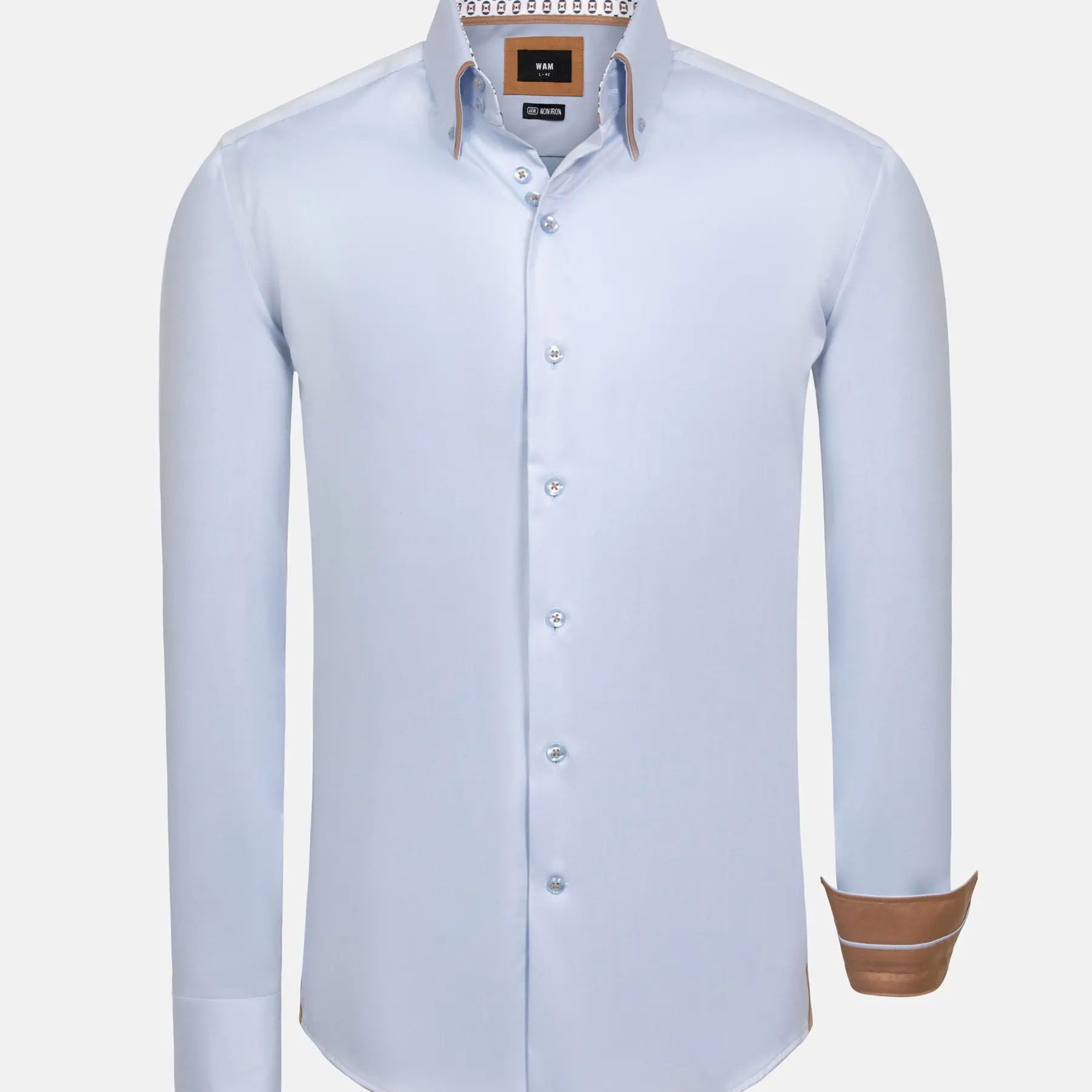 Rocco Light Blue Non-Iron Business Shirt 6XL