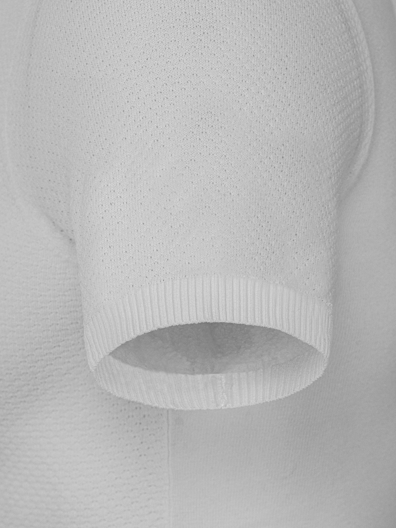 Lucas Pique Knit White T-Shirt 6XL