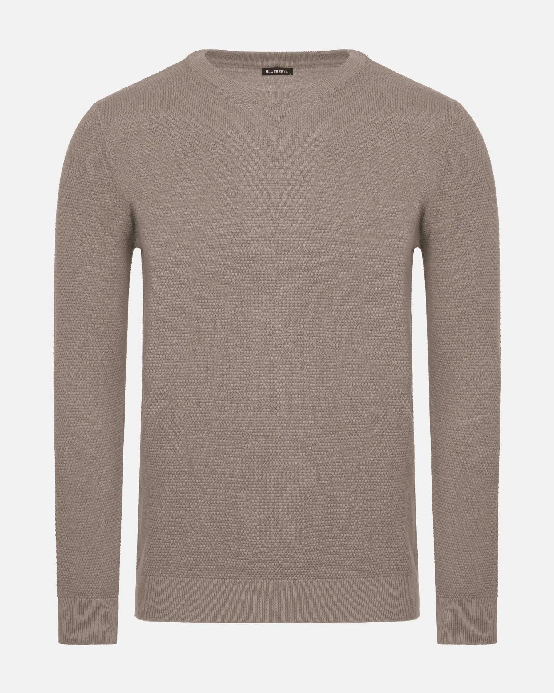 Larry Beige Cotton Pullover 6XL