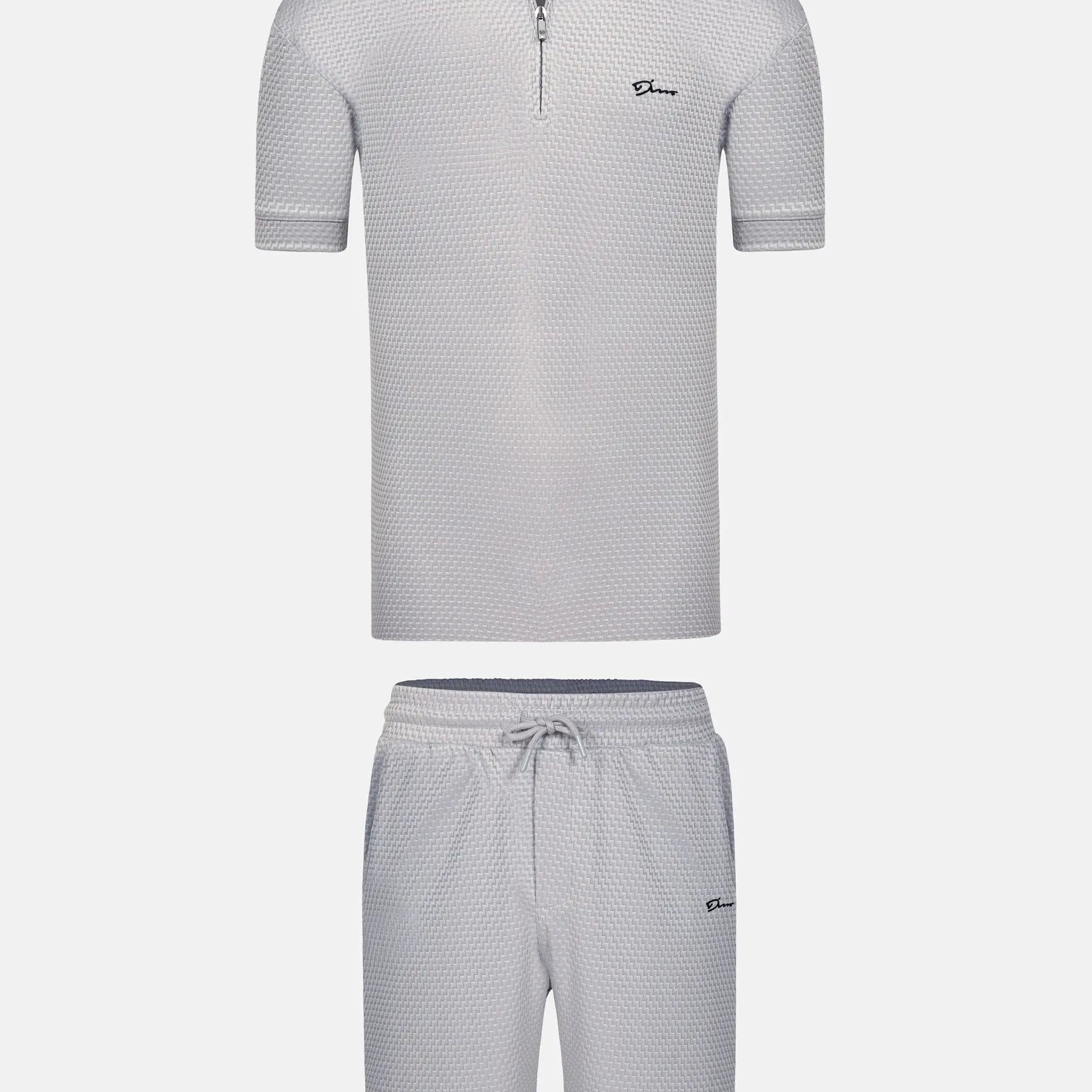 Alonzo Light Grey Hoodie Shorts Set 6XL