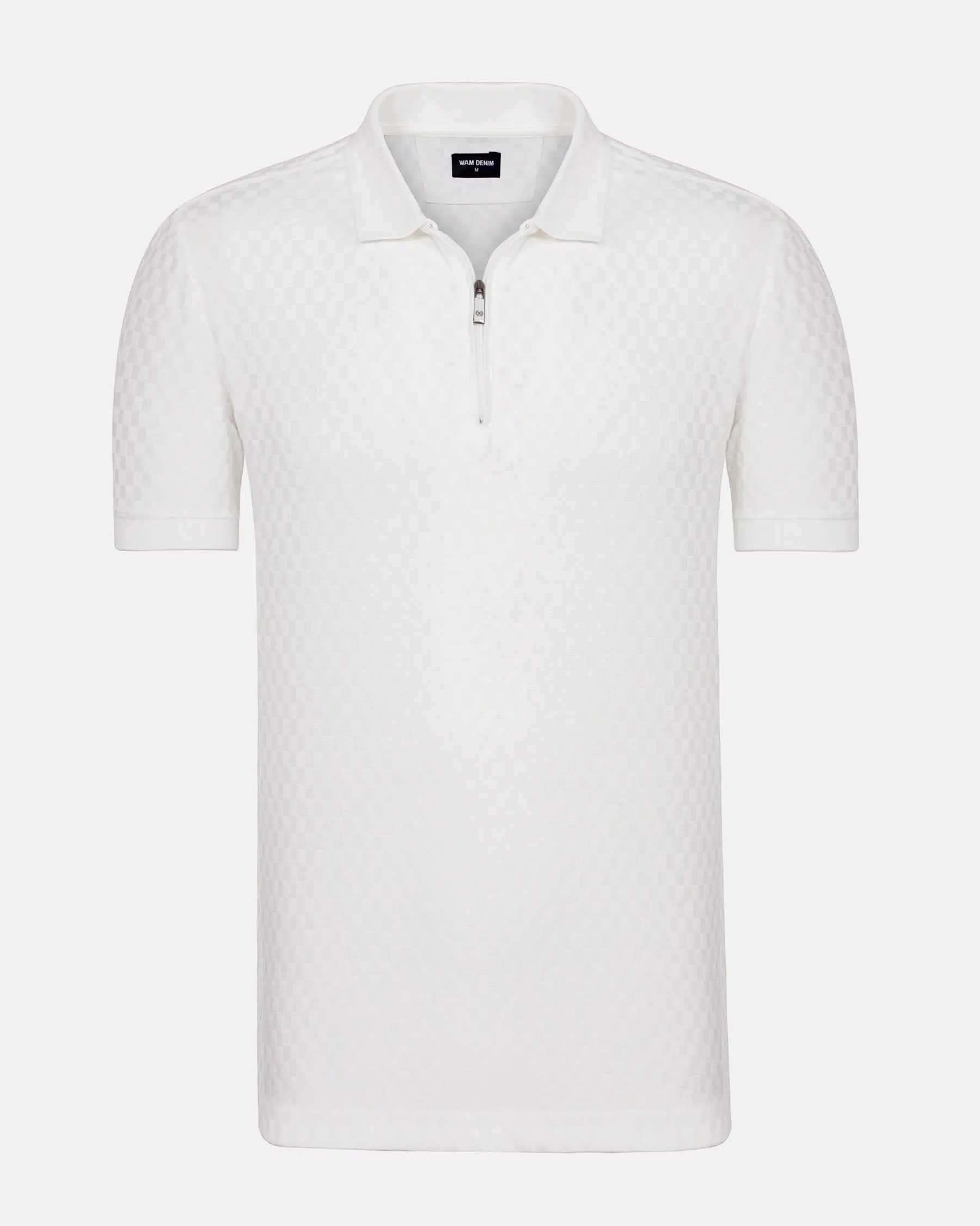 Gonzsles Off White Zipper Polo 6XL