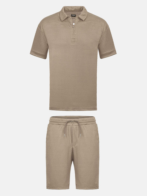 Alonzo Light Grey Hoodie Shorts Set