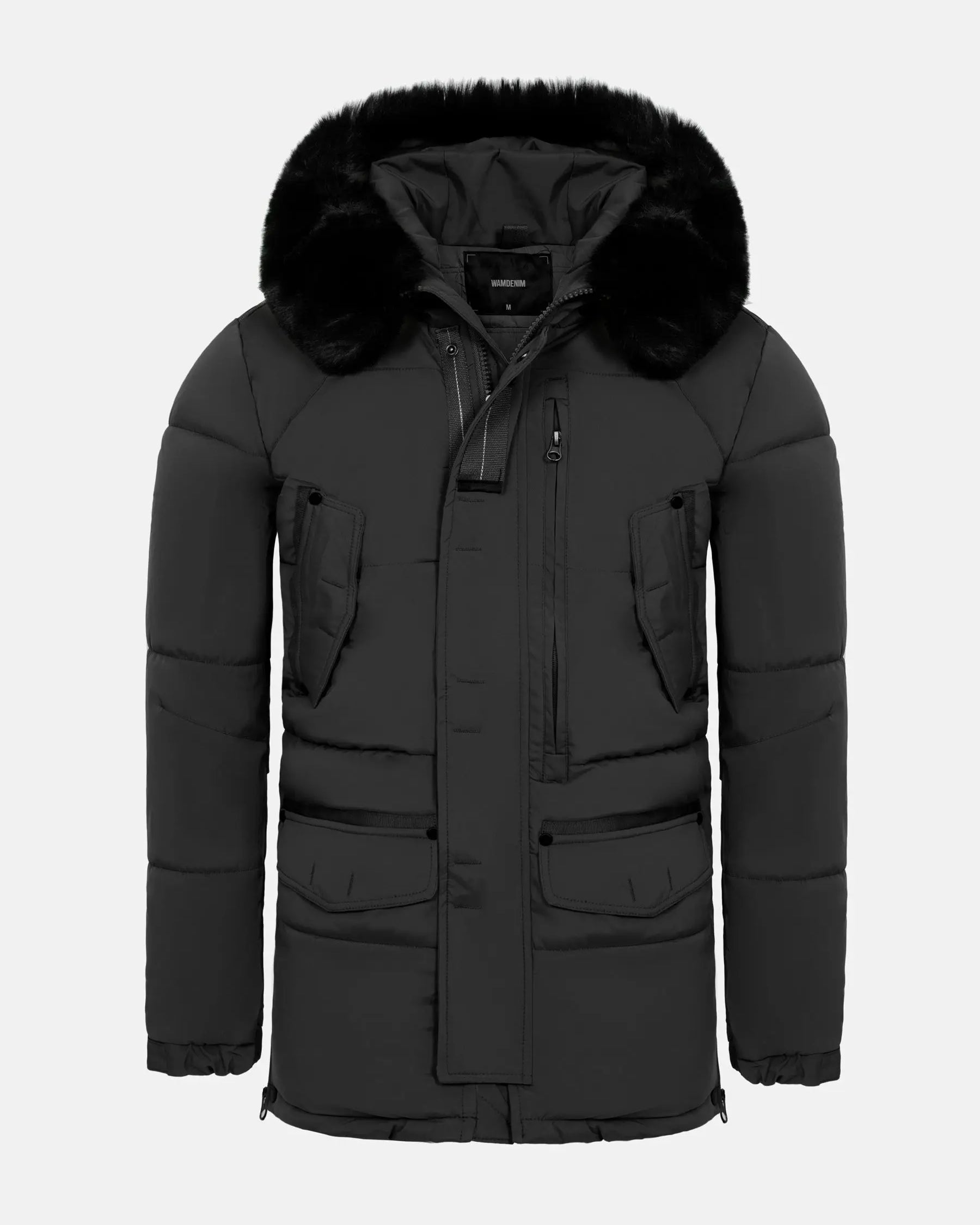 Jilliam Black Winter Jkets 6XL