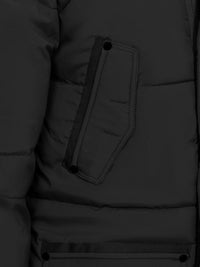 Jilliam Black Winter Jkets 6XL