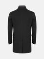 Korbin Notch lapeled Black Trench coat 6XL