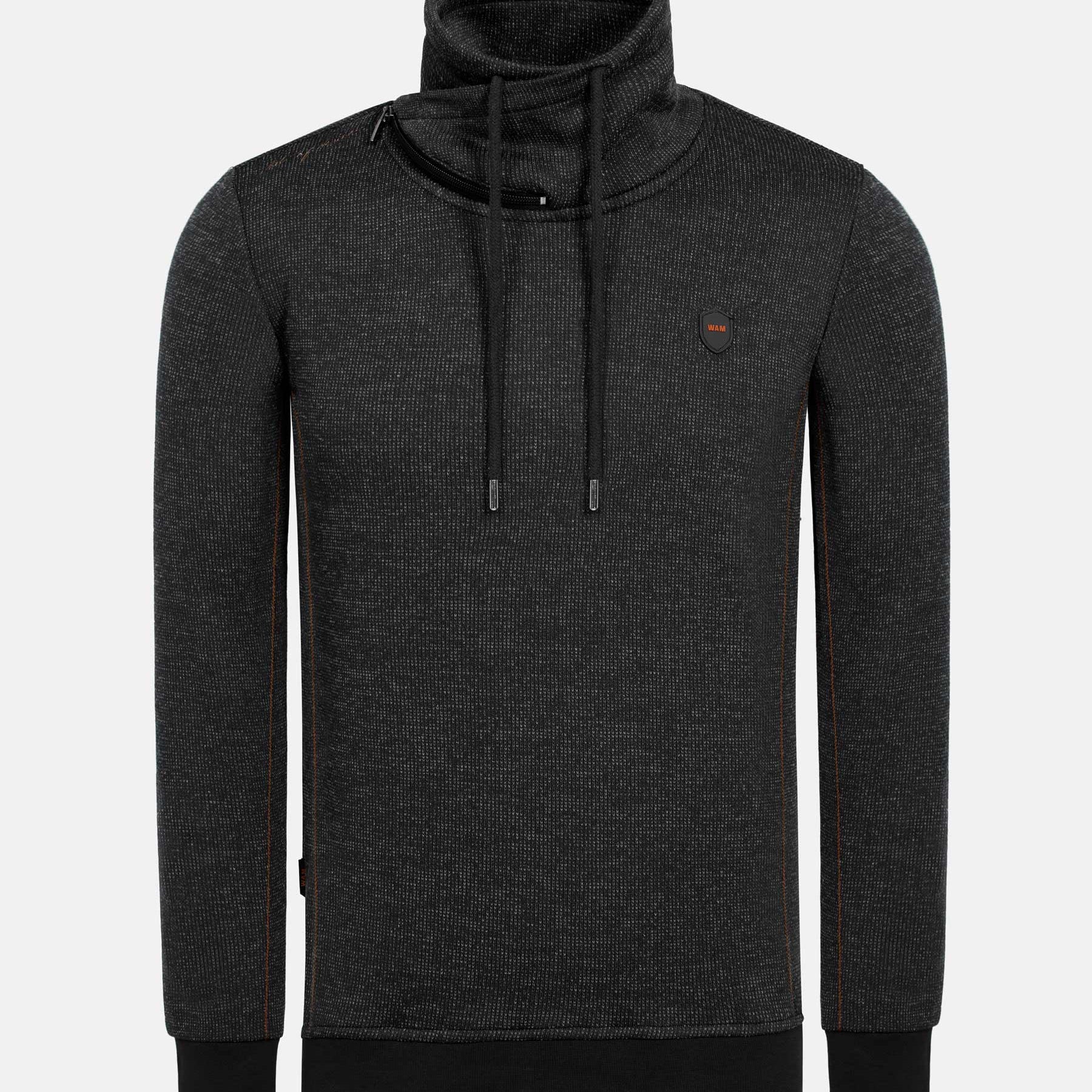 Cain High Neck Black Sweater 6XL