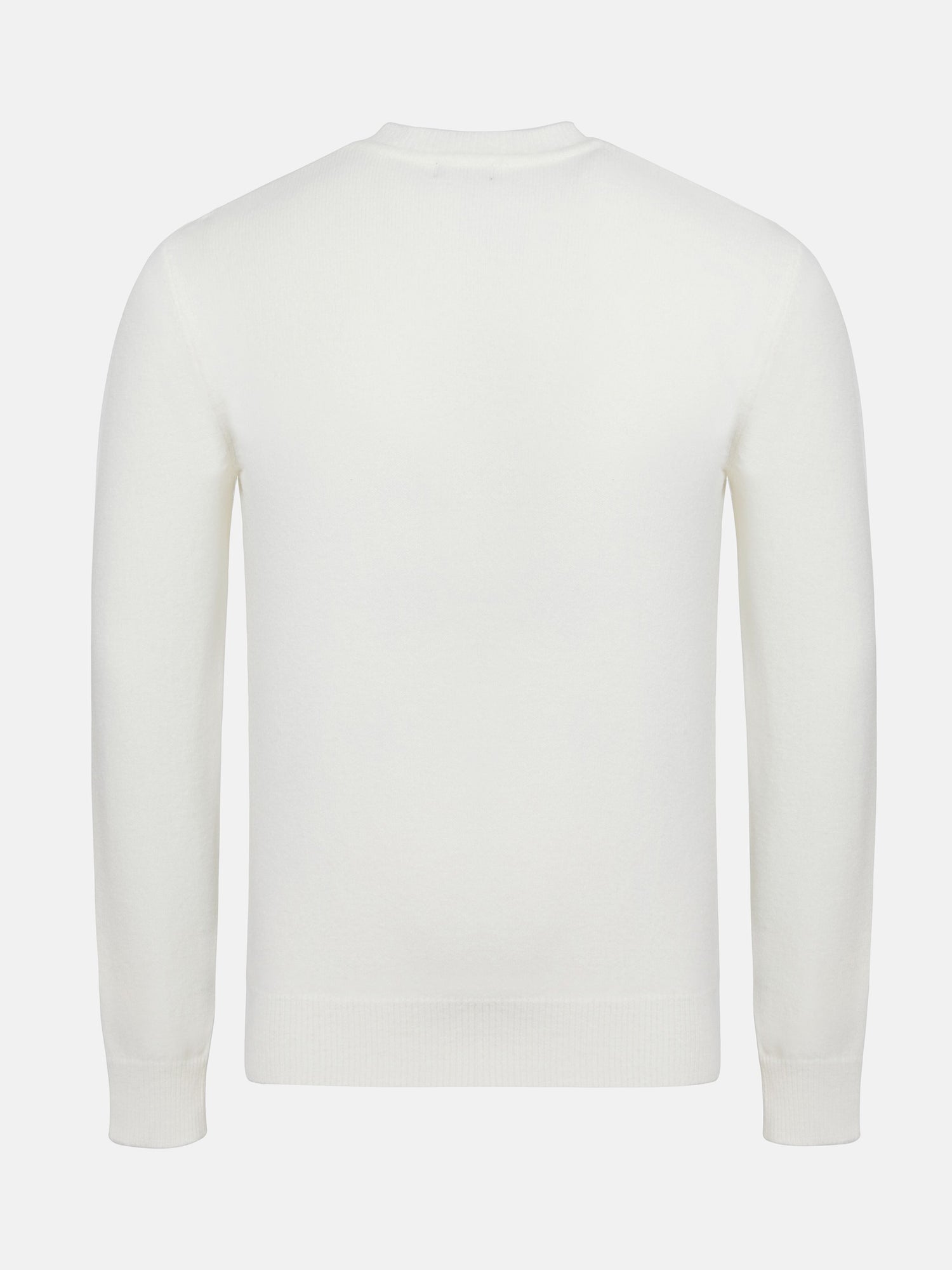 Cassian Crew Neck Off White Sweater 6XL