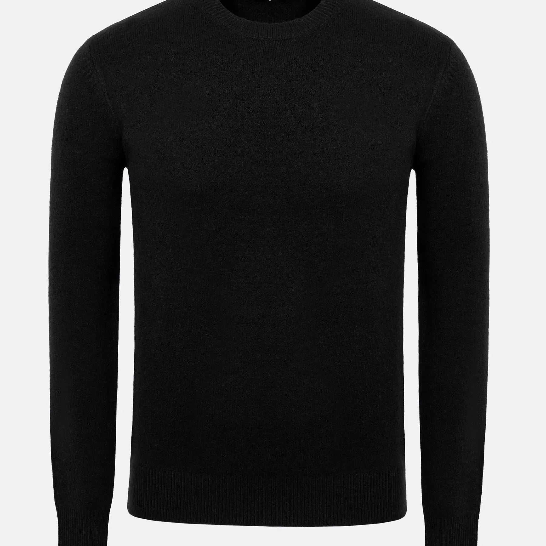 Cassian Crew Neck Black Sweater 6XL