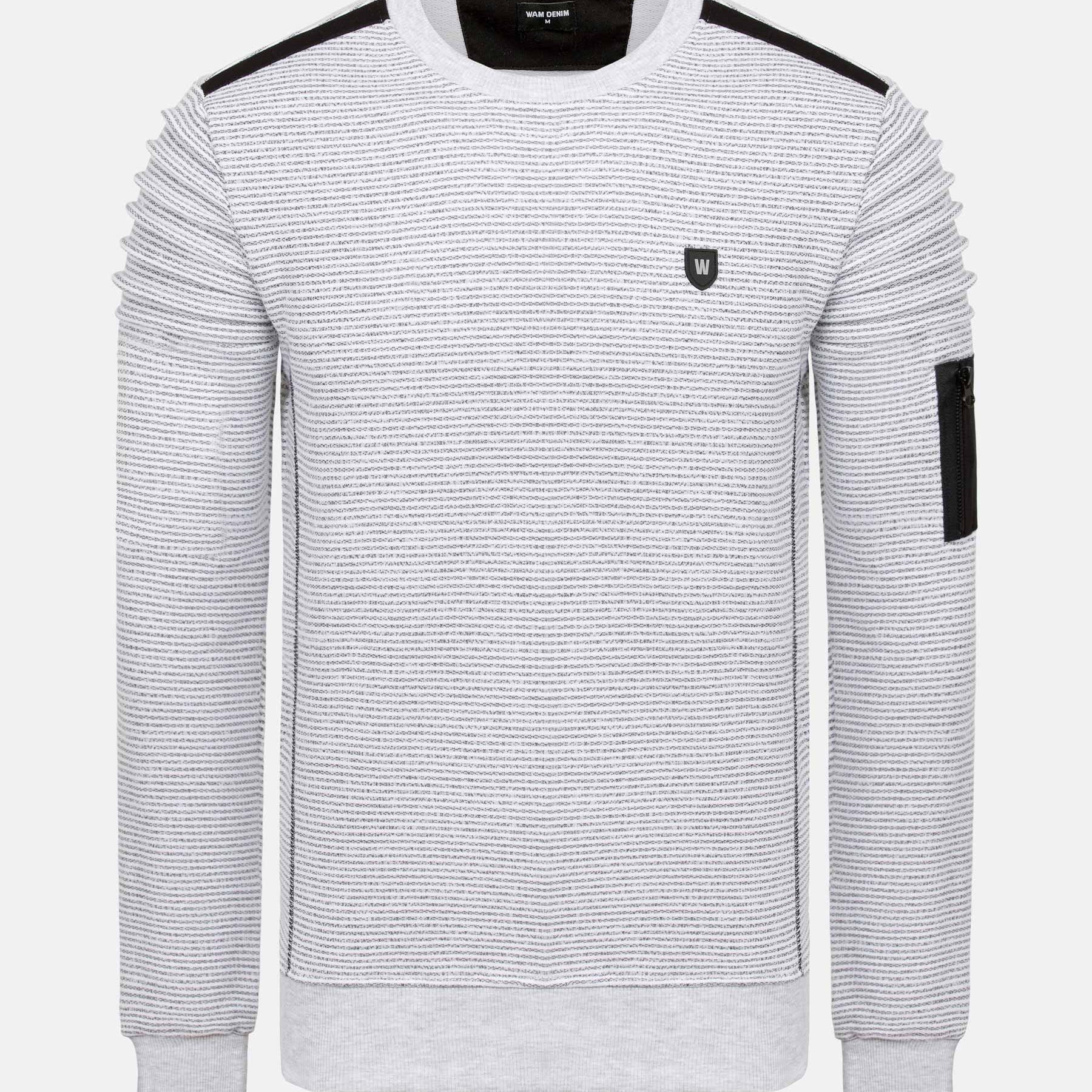 Karter Crew Neck Grey Sweater 6XL