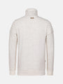 Off White fleece sweater on a white background