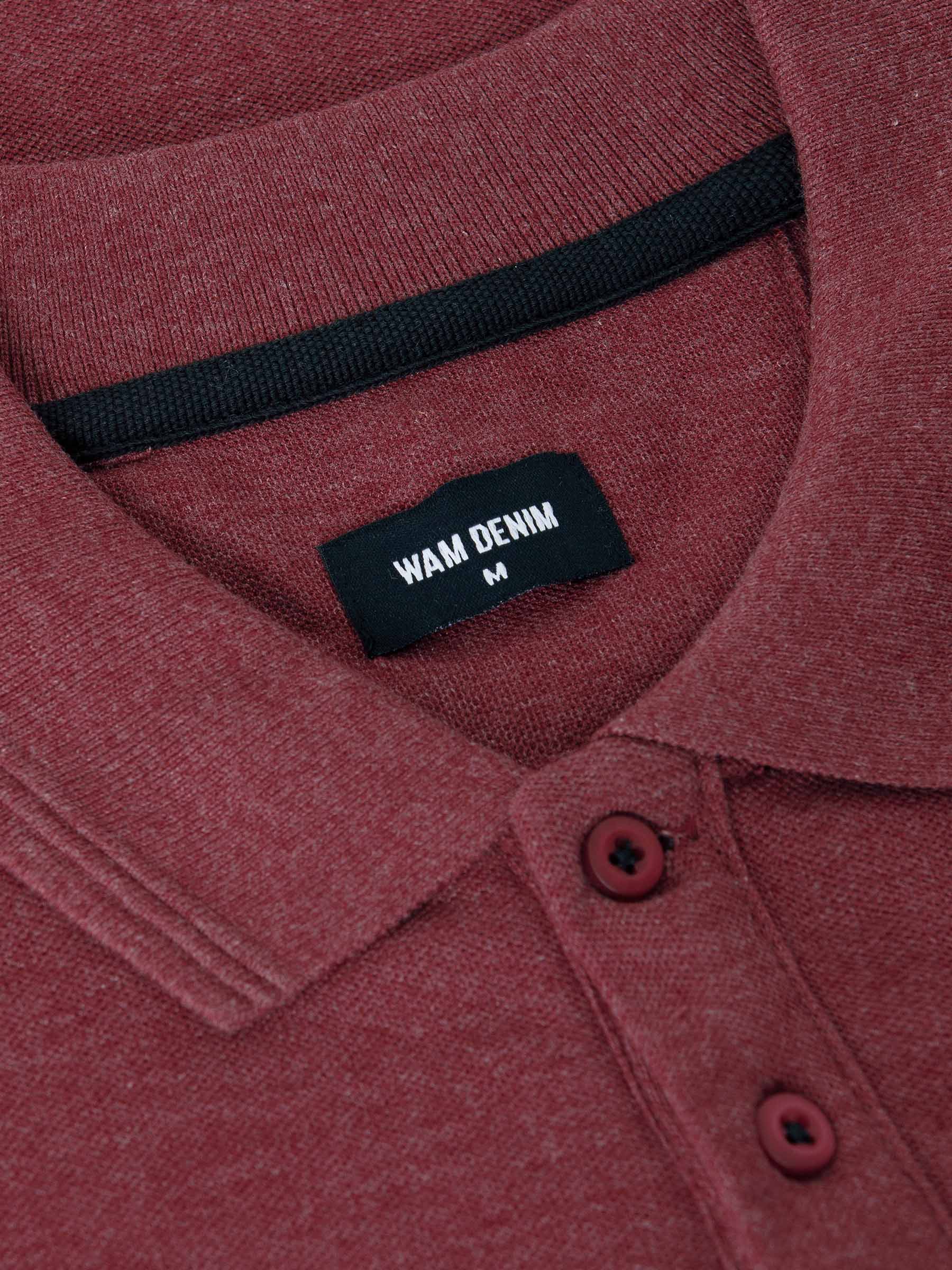 The Ameer Dark Red Polo Wam Denim