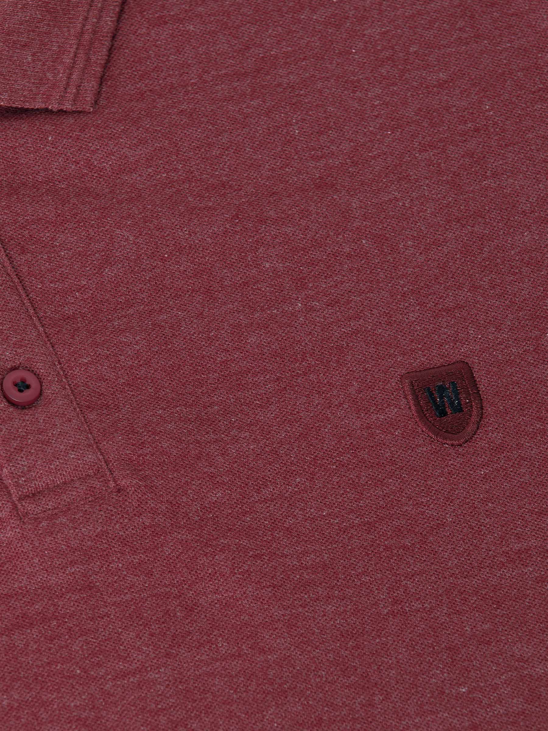 The Ameer Dark Red Polo Wam Denim